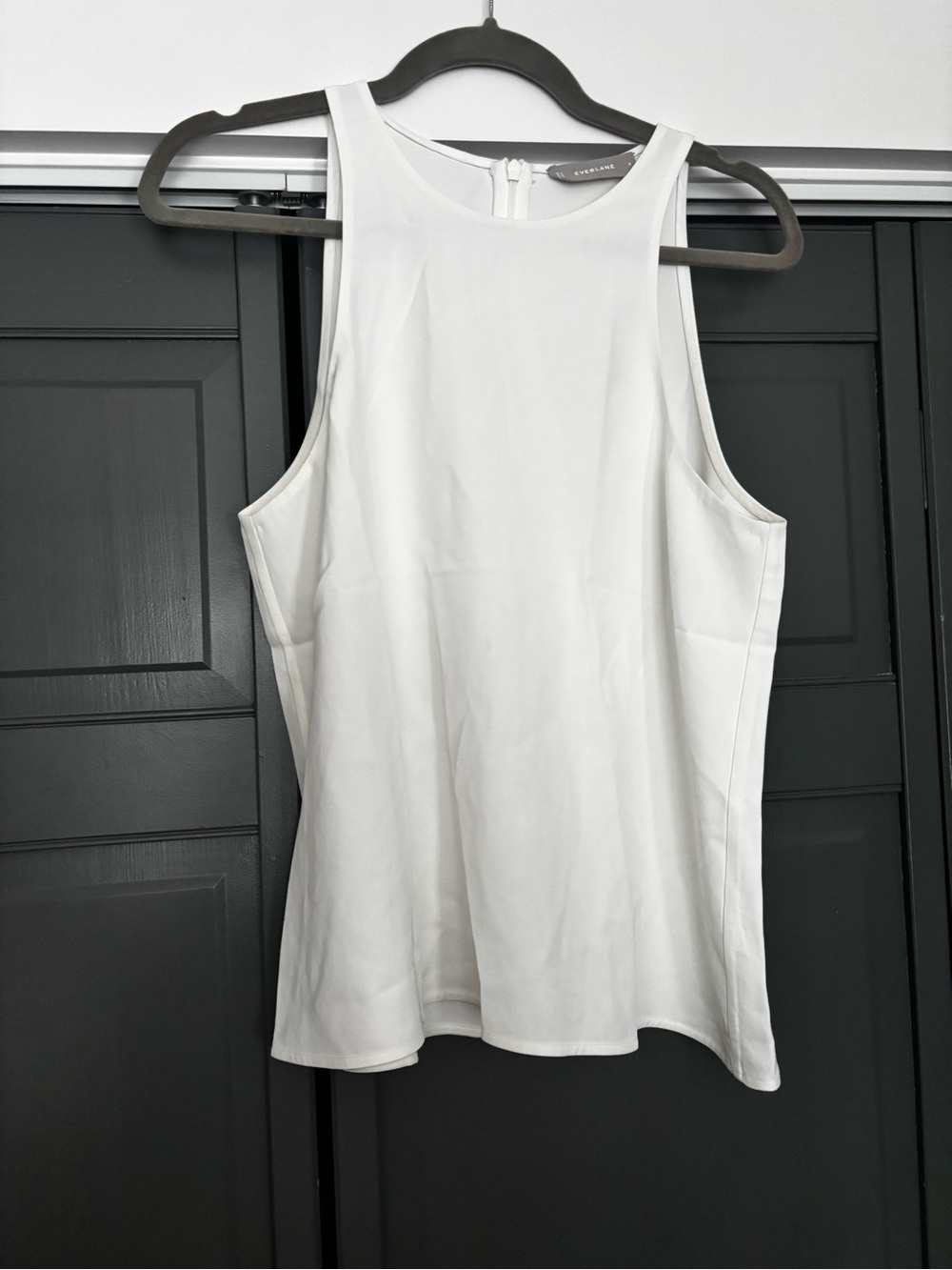 Everlane White Sleeveless Crewneck Camisole